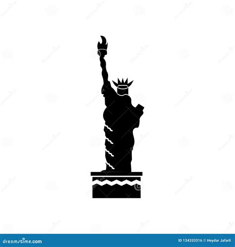 Statue Of Liberty Icon Vector Sign And Symbol Isolated On White
