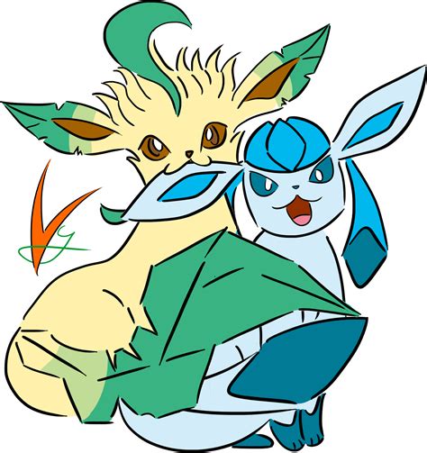 Leafeon And Glaceon By Vyranitar On Deviantart