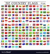 World flags all color isolated Royalty Free Vector Image