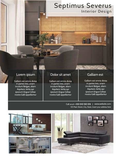 Copy Of Interior Design Modern Flyer Advertisement Postermywall