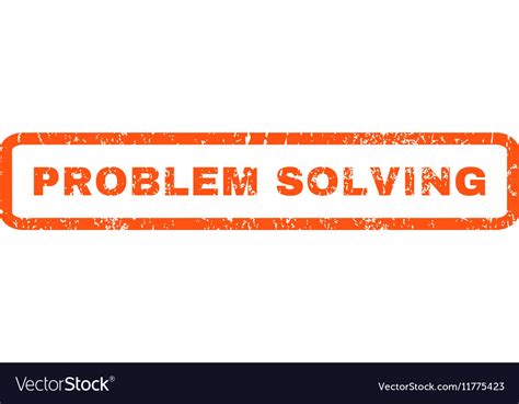 Problem Solved Rubber Stamp Vector Illustration