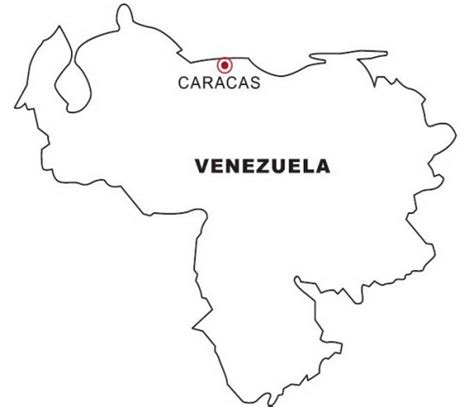 Mapa De Venezuela Para Colorear
