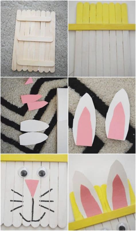 Popsicle Stick Easter Bunny Craft Todays Creative Ideas