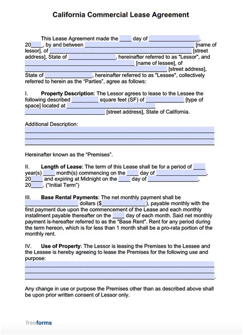 Lease Agreement Template Free Word Templates