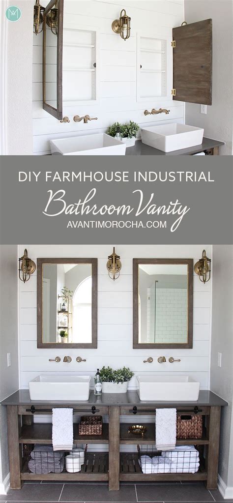 Farmhouse Industrial Master Bathroom Reveal Renovación Del Baño