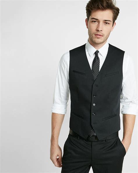 Lyst Express Black Cotton Suit Vest In Black For Men