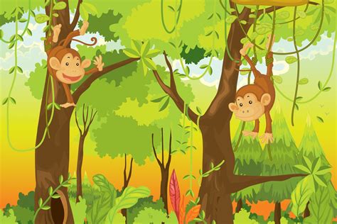 Monkeys In The Jungle – Print A Wallpaper