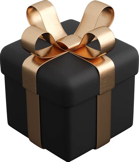 Realistic Black T Box With Golden Ribbon Bow Concept Of Abstract Holiday Birthday Or