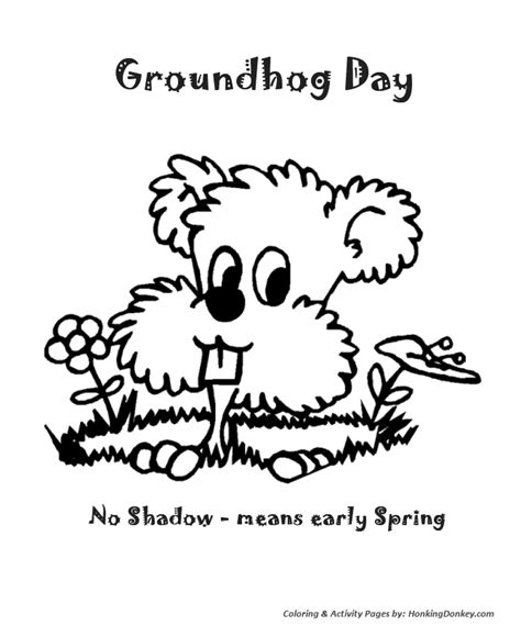 All of the worksheets are housed on the teacher's corner. Groundhog Day Coloring Pages - No Shadow means early ...