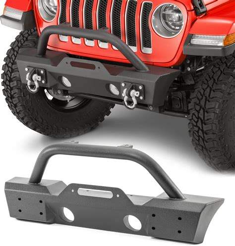 Tactik Heavy Duty Steel Stubby Front Bumper Fits Jeep Wrangler Jl And