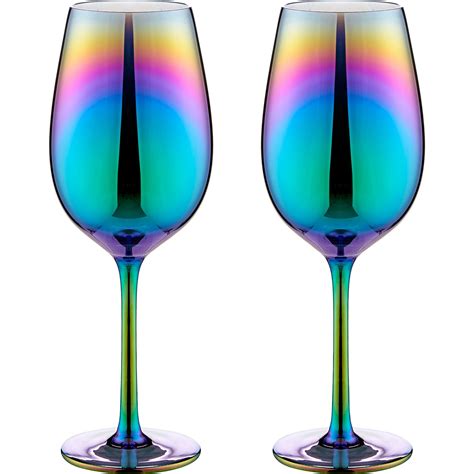 Iridescent Wine Glasses 2 Pack Home And Garden George Wine Glasses Unique Glassware