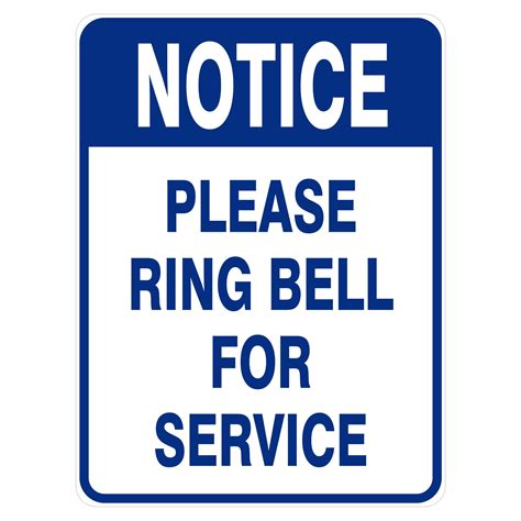 Please Ring Bell For Service Buy Now Discount Safety Signs Australia