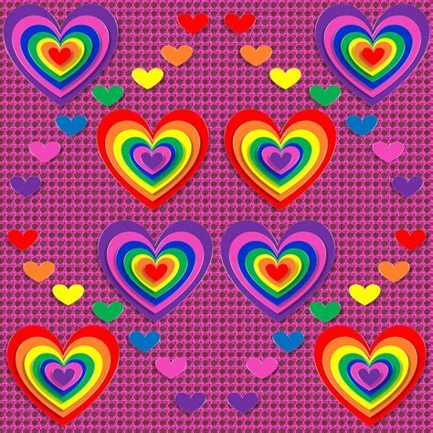 Rainbow Heart Wallpapers Wallpaper Cave