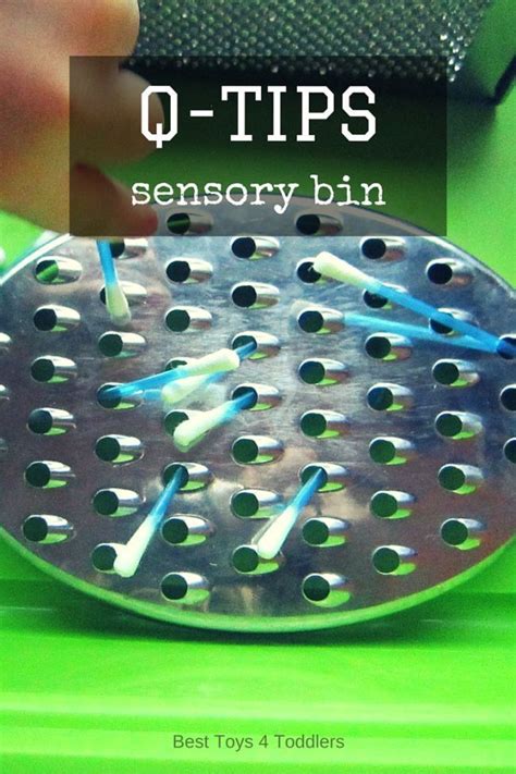 And adding water to the equation is always a win, although you could definitely skip the water if you want to avoid potential spills. Simple to prepare sensory bins with Q-tips and common ...