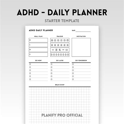 Adhd Planner Starter Templates Planify Pro