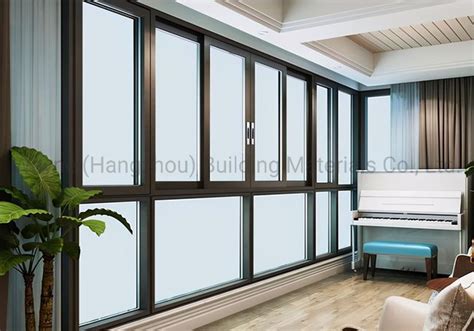 Thermal Break Energy Saving Double Glazed Glass Aluminum Sliding Window
