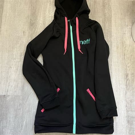 Neff Jackets And Coats Neff Snowboarding Zipup Hoodie Black Logo