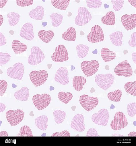 Nahtlose Muster Mit Rosa Herzen Valentinstag Hintergrund Abstrakte Herzen Textur Endlose