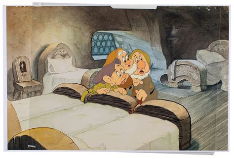 Dopey Happy And Sneezy Production Cel From Snow White And The Seven
