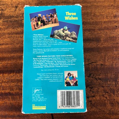 Barney Three Wishes Vhs 1989 For Sale Online Ebay