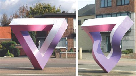 Impossible Triangle Sculpture An Optical Illusion