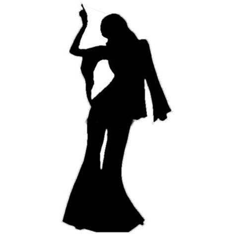 Female Disco Dancer Silhouette Lifesize Cardboard Cutout Standee