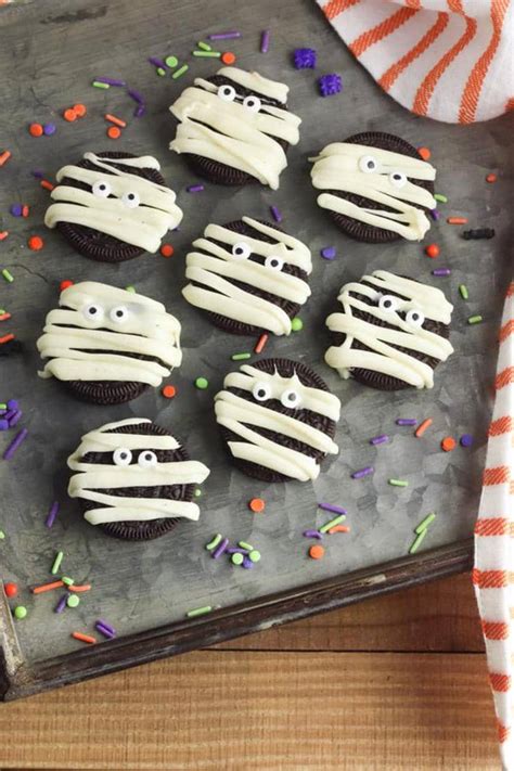 Halloween Mummy Cookies Best Mummy Oreo Cookie Recipe Easy Oreo