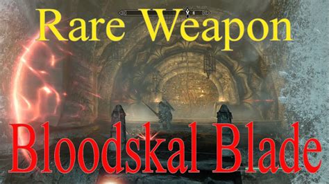 Skyrim Dragonborn Dlc Rare Weapon Bloodskal Blade Youtube