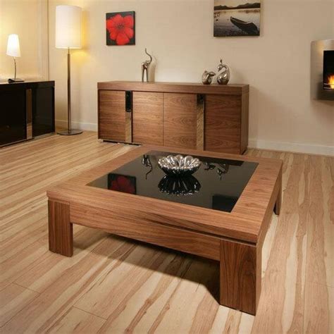 contoh meja ruang tamu minimalis modern  kayu kaca unik