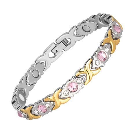 Magnetic Therapy Crystal Gem Womens Bracelet Jewelry Addicts
