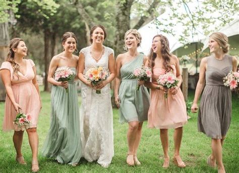 image result for letting bridesmaids wear whatever they want mismatched bridesmaids