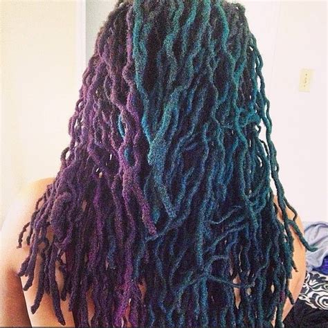 Green, orange, and purple, etc. Purple and blue mixed in dreadlocks hair, yes . | Locs ...
