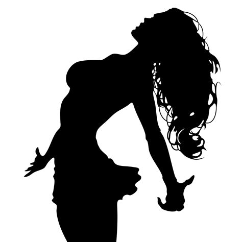 Silhouette Long Hair Woman Clip Art Silhouette Png Download 1280