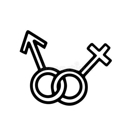 Female And Male Sex Icon Symbol Of Men And Women Stock Illustration Illustration Of Connection