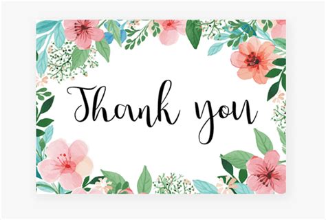Free vector illustration available in adobe illustrator eps & ai {version 10+} file formats. Clip Art Note Cards Infant Bridal - Thank You Card Floral, HD Png Download - kindpng