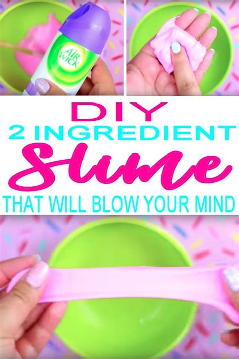 Diy 2 Ingredient Slime Recipe How To Make Homemade No Borax Slime