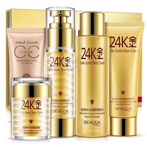 Bioaqua 24k Golden Skin Care Beauty Makeup Cosmetics Set Skin
