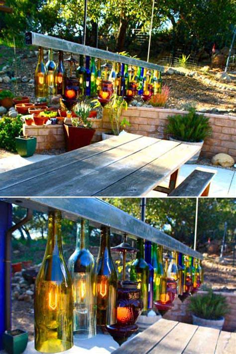 35+ fun diy outdoor lighting ideas to light up your exterior on a budget using an interesting container for existing lights, whether they are solar or electric, brings your backyard an extra dose of style. 22 Original Ideas Adding DIY Backyard Lighting Your Garden
