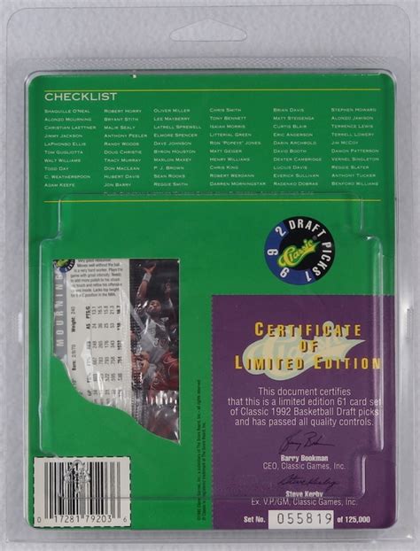 Maybe you would like to learn more about one of these? 1992 Classic Basketball Draft Picks Factory Sealed Set of (61) Cards with Shaquille O'Neal RC ...