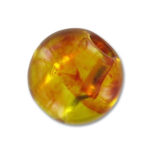 Round Bead Transparent 12mm Imitation Amber X5 Perles And Co