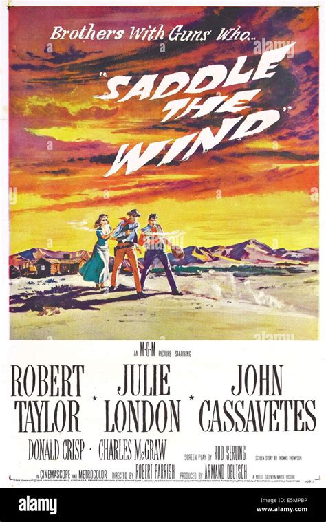 Saddle The Wind Us Poster Art Julie London Robert Taylor John