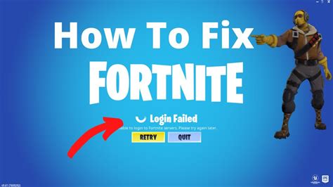 Fortnite Fail To Login Error Quick Fix Fortnite Battle Royal YouTube