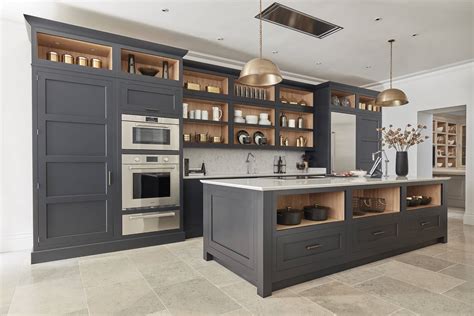 dark grey shaker style kitchen tom howley