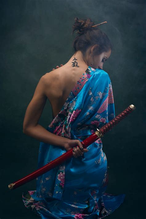 Geisha Katana By Albertocama Px Female Samurai Samurai Photography Warrior Girl