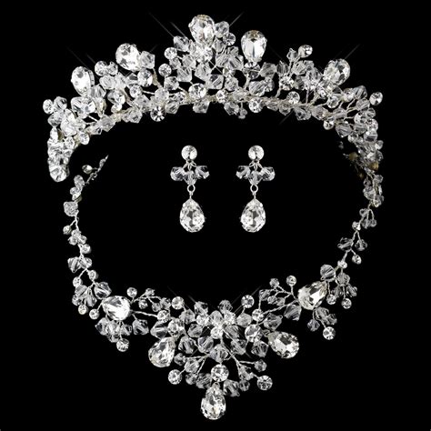 Fabulous Swarovski Crystal Wedding Tiara And Jewelry Set Elegant