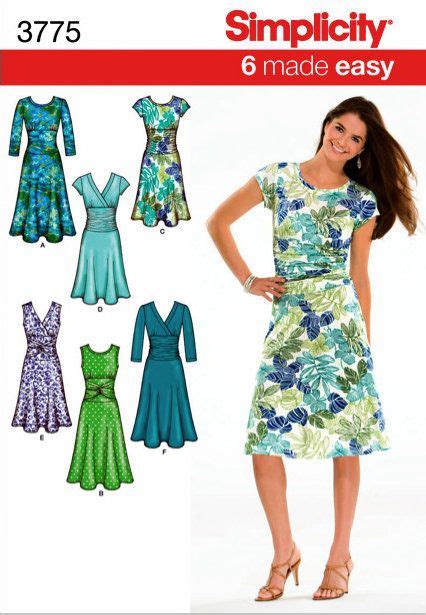 Knit Dress Sewing Pattern Simplicity 3775 Size 4 12