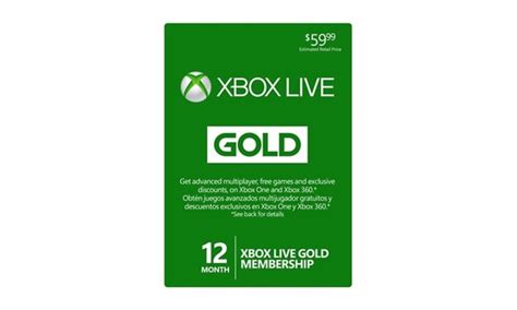 12 Month Xbox Live Gold Membership Groupon