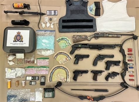 Drugs Cash And Loaded Weapons Seized From A House By Surrey Police Eight Arrested Sher E