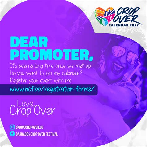 Join Our Crop Over Calendar National Cultural Foundation Barbados