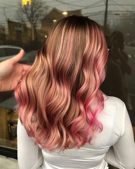 Heres A Cute Pink Balayage On Emma This Is A Fun Way To Add A Little